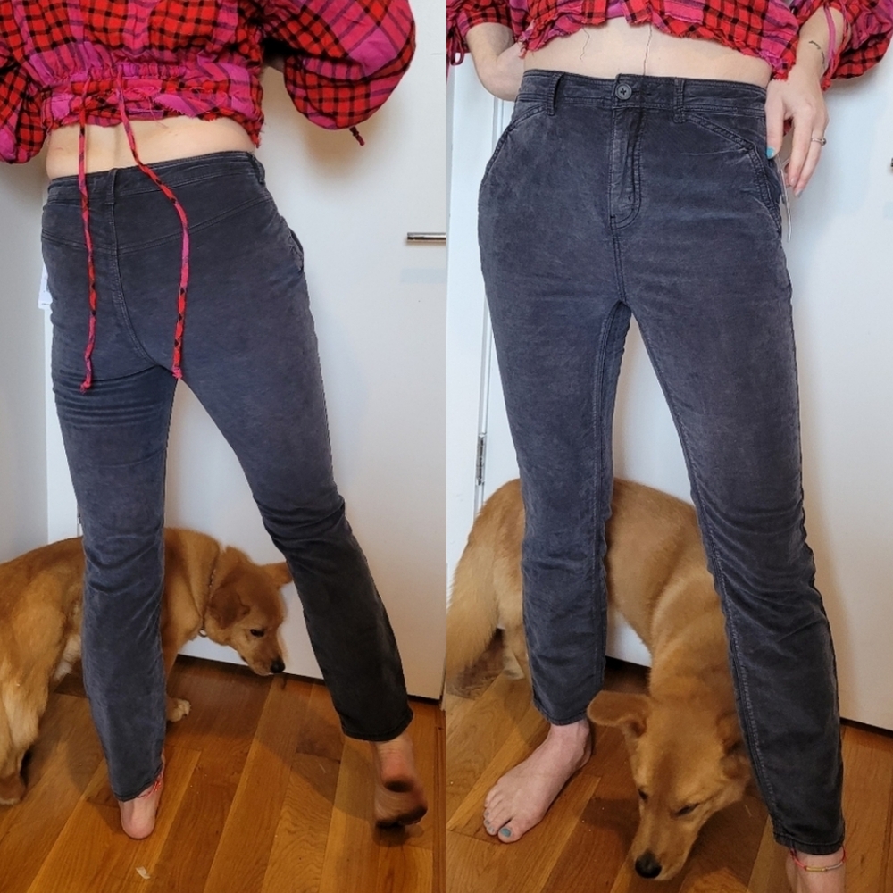 Free People Fine Line Straight Cropped Jean